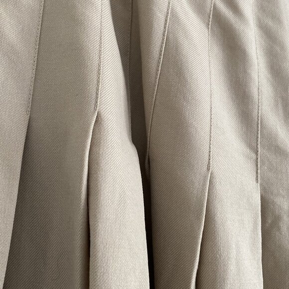 Mr. Jax Vintage Wool Pleated Skirt Beige - Picture 8 of 10